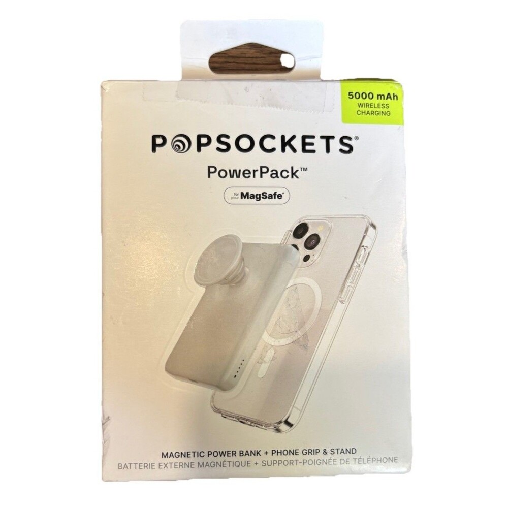 PopSockets PowerPack 5000mAh MagSafe Wireless Magnetic Power Bank Grip Stand